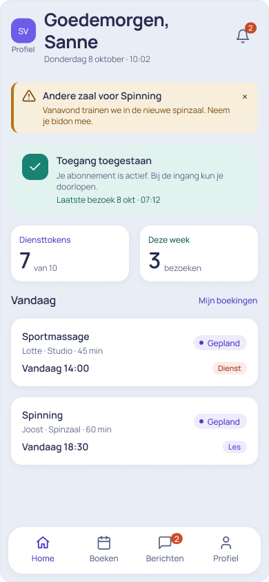 Productvoorvertoning met fictieve gegevens